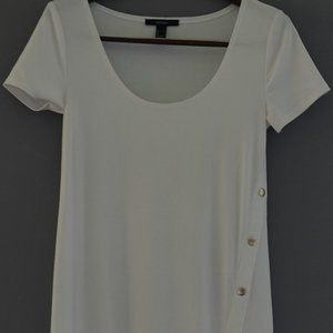 White Left Slit Dress